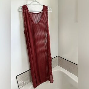 ONE SIZE red urban outfitters midi dress / cover up